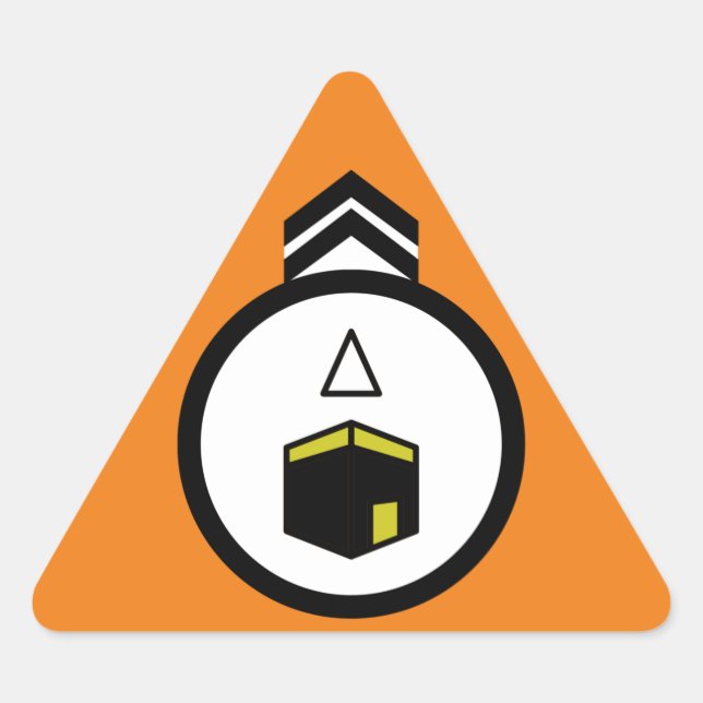 Qibla direction square sticker (Front)