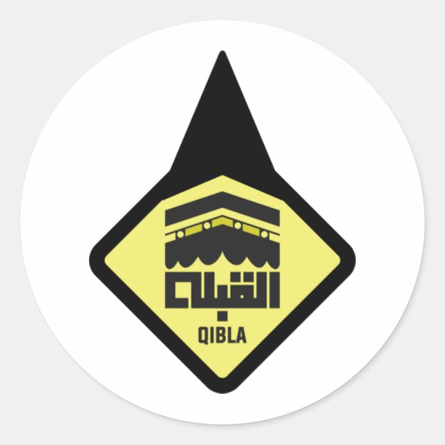 Qibla direction triangle sticker (Front)