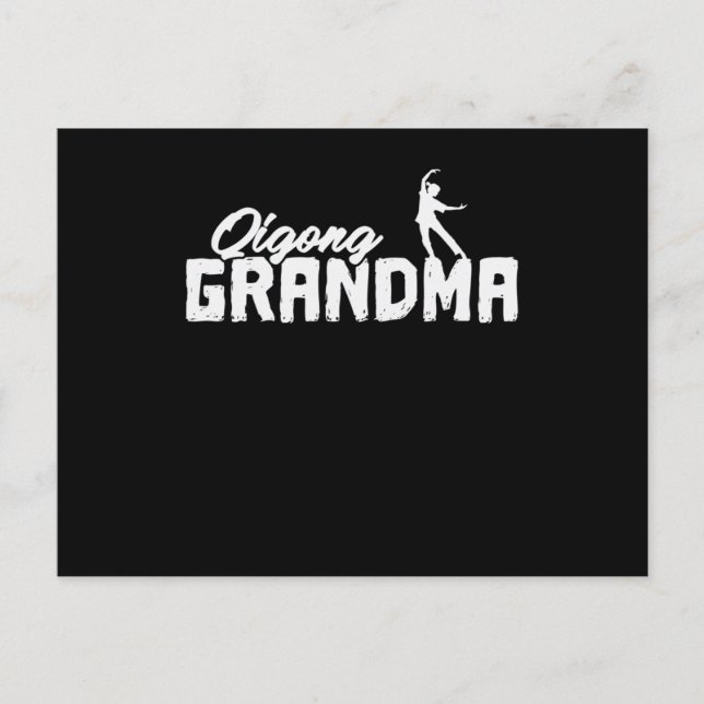 Qigong Grandma Meditation Qi Postcard (Front)