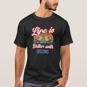 Qigong Kung Fu Vintage Sunset With Qigong T-Shirt