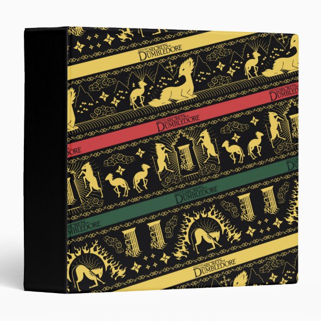 Qilin Layered Pattern 3 Ring Binder (Front/Spine)