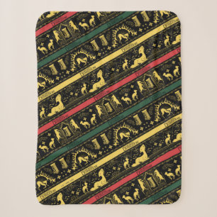 Qilin Layered Pattern Sherpa Blanket