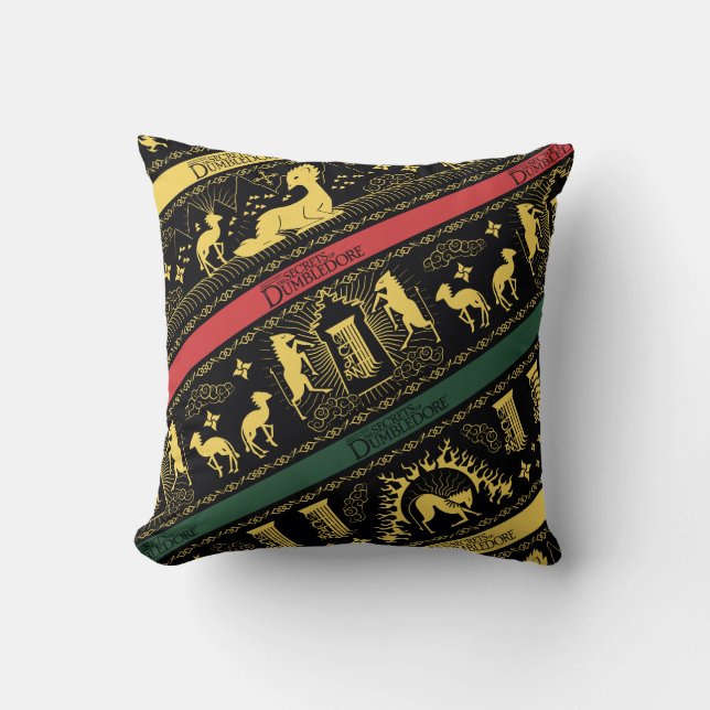 Qilin Layered Pattern Throw Pillow (Front)