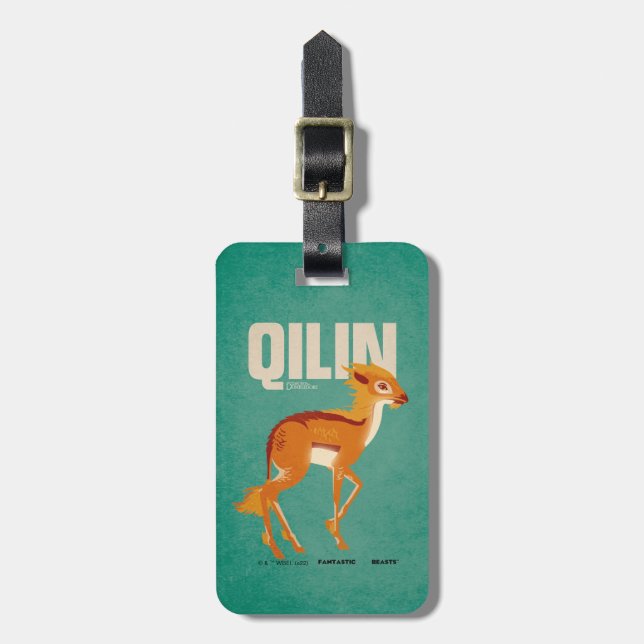 Qilin Vintage Graphic Luggage Tag (Front Vertical)