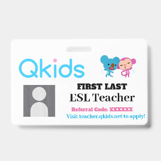 QKIDS ID Card Badge