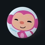 Qkids Momo button<br><div class="desc">Hi there! Here is a Momo Monkey button for you,  it's a good choice to wear one in the classroom!</div>