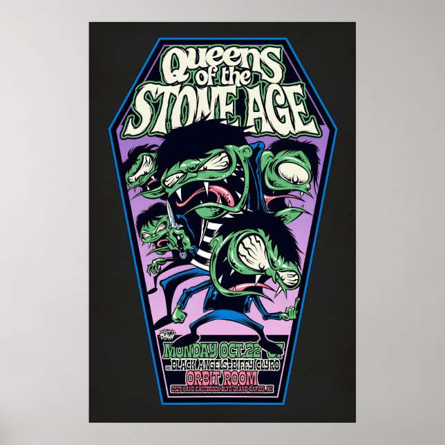 QOTSA Gig Poster Orbit Room, Grand Rapids (Front)