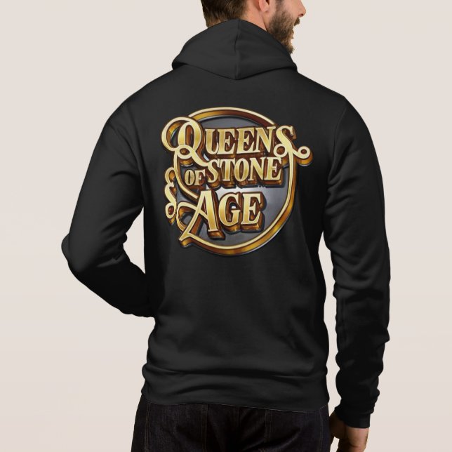 QOTSA Merch: Men's Black Hoodie (Back)