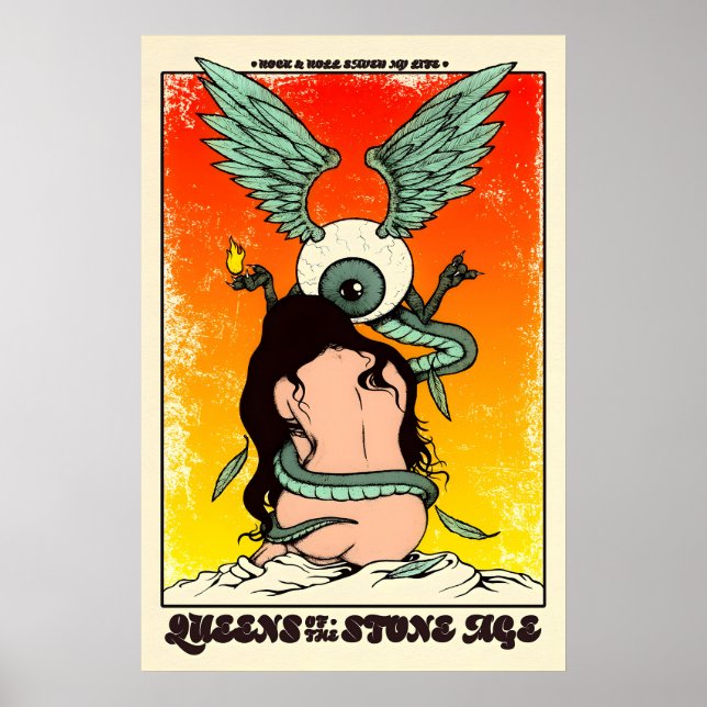 QOTSA REPRODUCTION Gig Poster Matte  Art Print (Front)