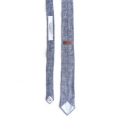 QP Collections Chambray Necktie w/Leather Tie Stay (Back)