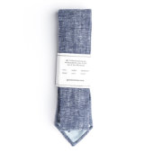 QP Collections Chambray Necktie w/Leather Tie Stay (Back)
