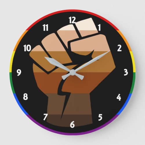 QPOC Pride Large Clock