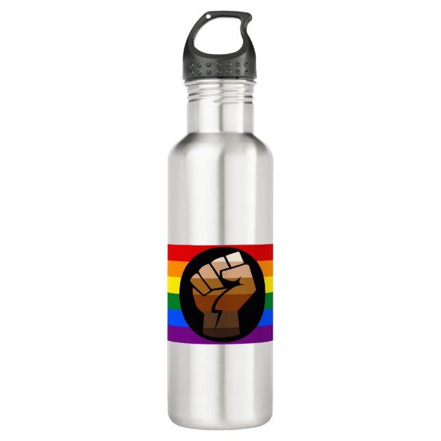 QPOC Pride Stainless Steel Water Bottle (Front)
