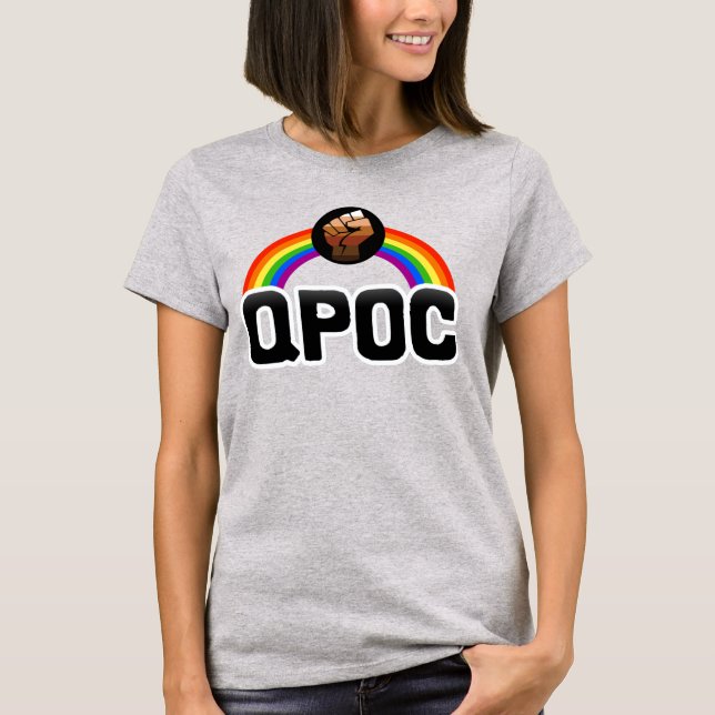 QPOC Progress Pride T-Shirt (Front)
