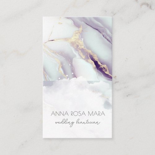  QR Agate  Lilac White Glam Luxe AP66  Business Card