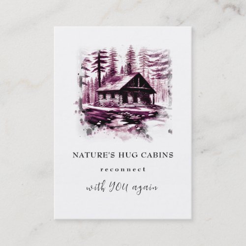  QR AP49  Rustic Cabin Cottage Lodge Business Card