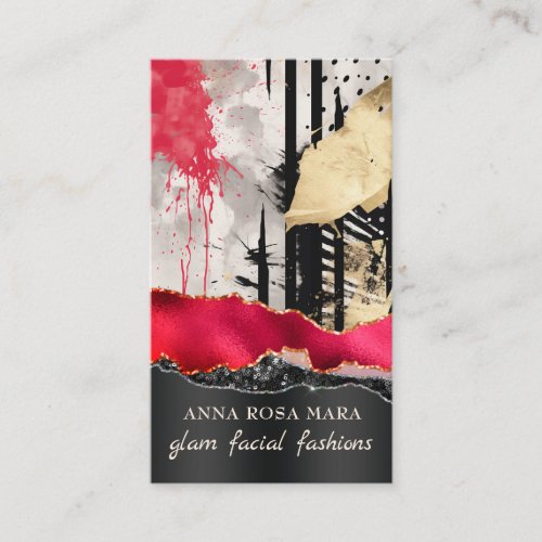*~* QR AP5 Glam Punk Luxe 3  Fashion Bold Beauty  Business Card