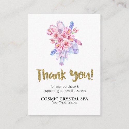 *~* QR AP8 LOGO COSMIC CRYSTAL Review THANK YOU Enclosure Card