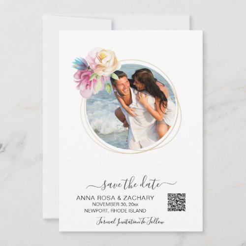 *~*  QR AR6 Floral - Wedding Website Save The Date