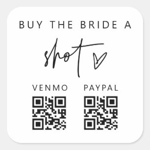 QR Bachelorette Party Scan Stickers Bridal Party