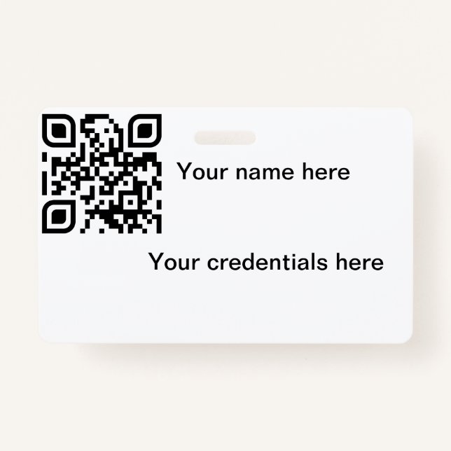 Qr badge  (Front)