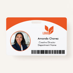QR Barcode Employee Photo ID Badge