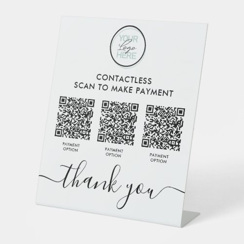 QR Barcode Payment Business Pedestal Sign