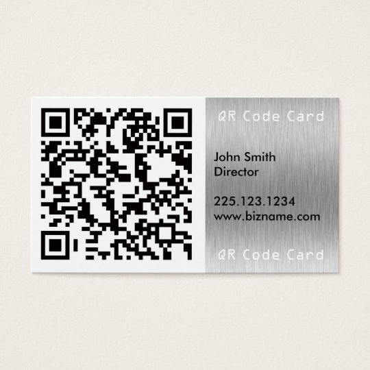 QR Barcode Scannable Square Business Card Zazzle