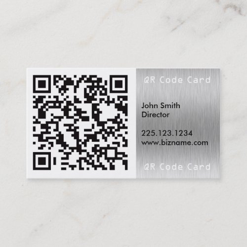 QR Barcode Scannable Square Business Card