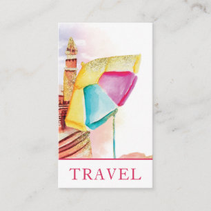 *~* QR Beach Sand Sea Travel Tourist Tourism Business Card