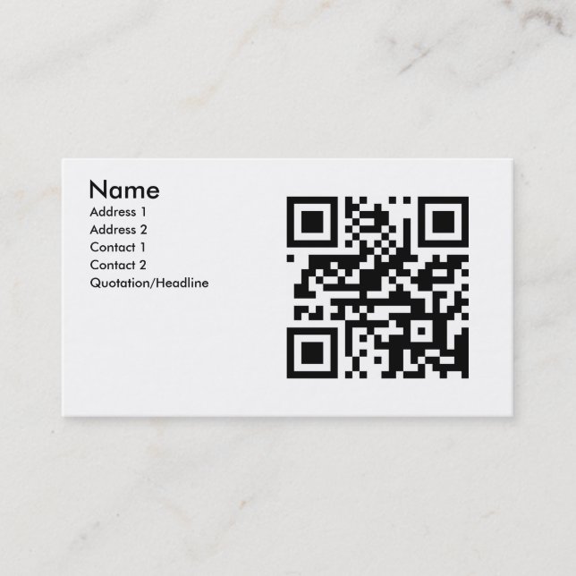 QR Business Card (Front)