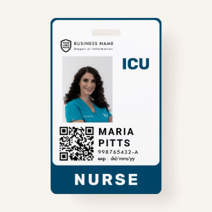QR Business ID Logo Hospital Medical Employee Ba Badge