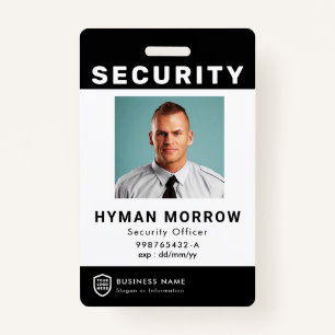 QR Business ID Logo   Security Service Employee Ba Badge