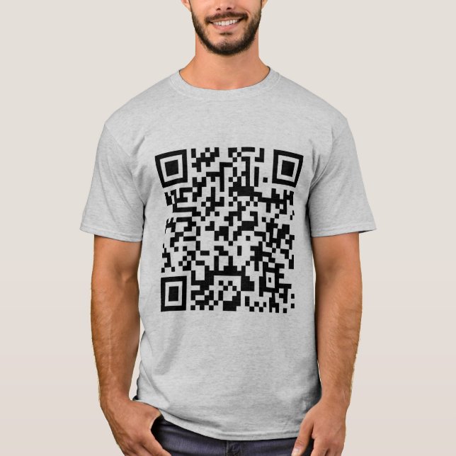 Qr- c0de Grey Men's Tee (Front)