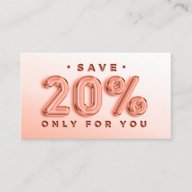 QR CODE 20%OFF DICOUNT PROMOTIONAL INSERT BLUSH (Front)