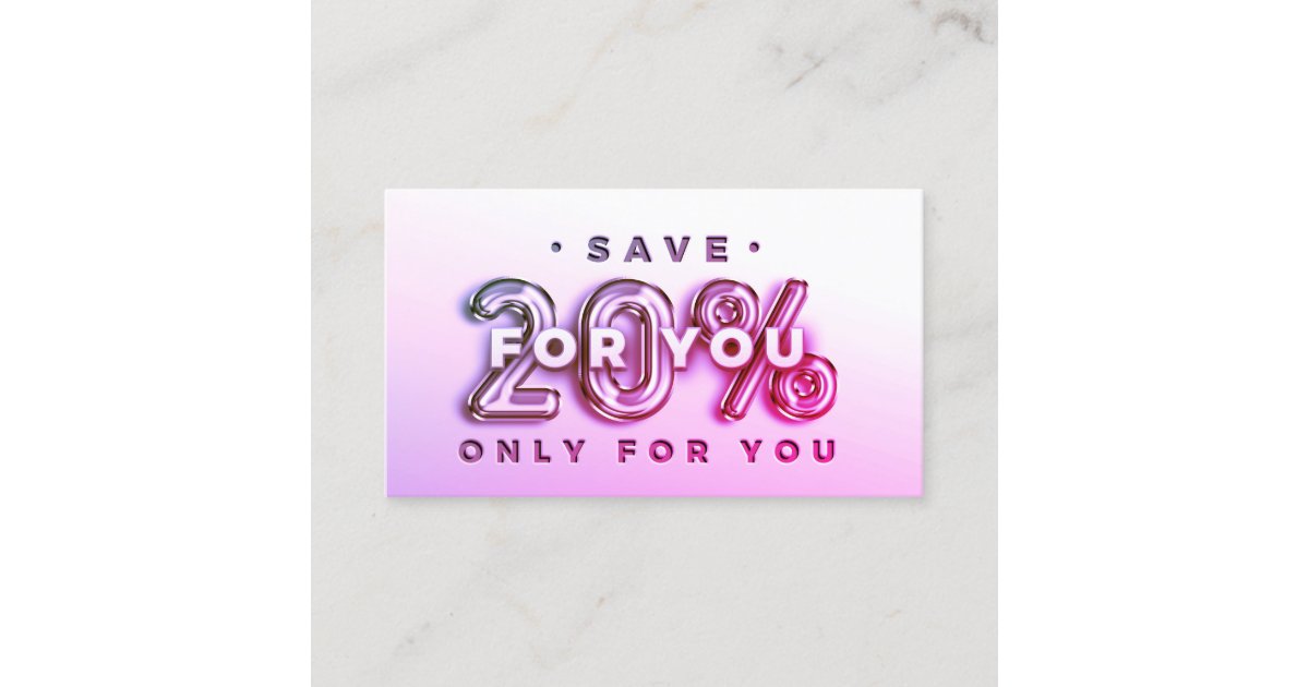 Qr Code Off Discount Insert Thank Pink Zazzle Com