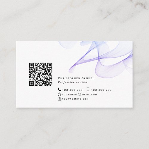 QR code abstract modern networking personal simple Business Card