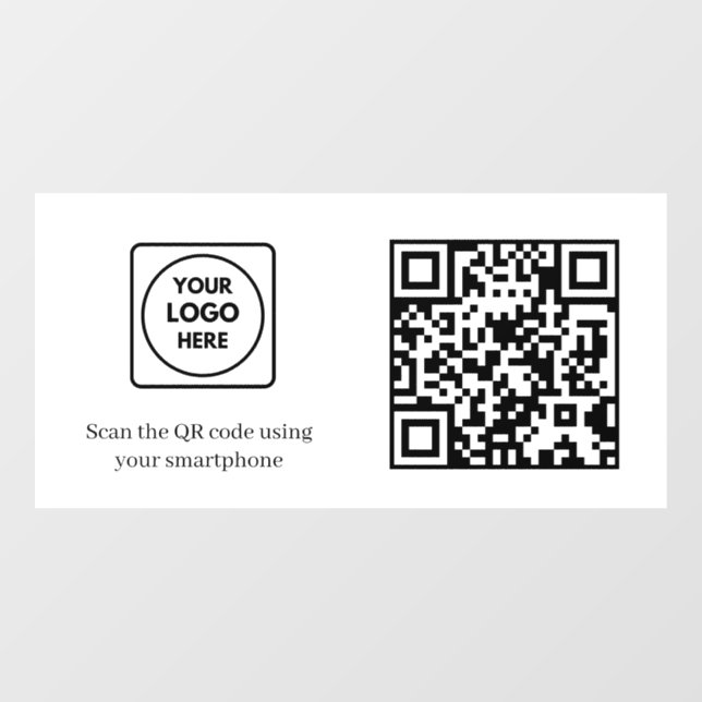 QR Code Access | Business Entry Logo Display Window Cling (Sheet)