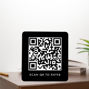 QR Code Access Door Lock Entry System Black  Foam Board