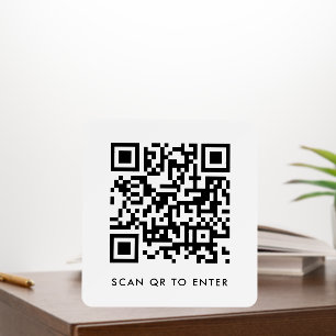 QR Code Access Door Lock Entry System White Foam Board