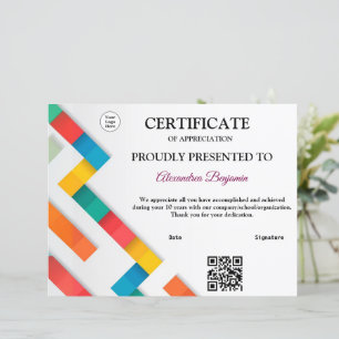 Qr Code Achievement Appreciate Gold red logo 