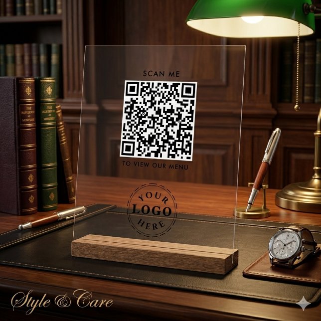 QR Code Acrylic Sign – Modern Checkout Menu (QR Code Acrylic Sign – Modern Checkout Menu)