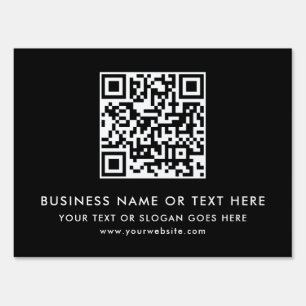 QR Code Add Business Logo Best Template Yard Sign