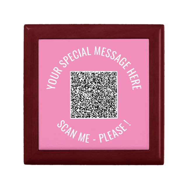 QR Code Add Special Message Modern Surprise Gift Box (Front)