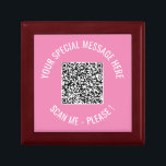 QR Code Add Special Message Modern Surprise Gift Gift Box<br><div class="desc">Choose Colors and Font - Your Special QR Code Info and Custom Text Personalized Modern Gift - Add Your QR Code - Image or Logo - photo / Text - Name or other info / message - Resize and Move or Remove / Add Elements - Image / Text with Customization...</div>