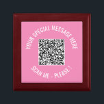 QR Code Add Special Message Modern Surprise Gift Gift Box<br><div class="desc">Choose Colors and Font - Your Special QR Code Info and Custom Text Personalized Modern Gift - Add Your QR Code - Image or Logo - photo / Text - Name or other info / message - Resize and Move or Remove / Add Elements - Image / Text with Customization...</div>