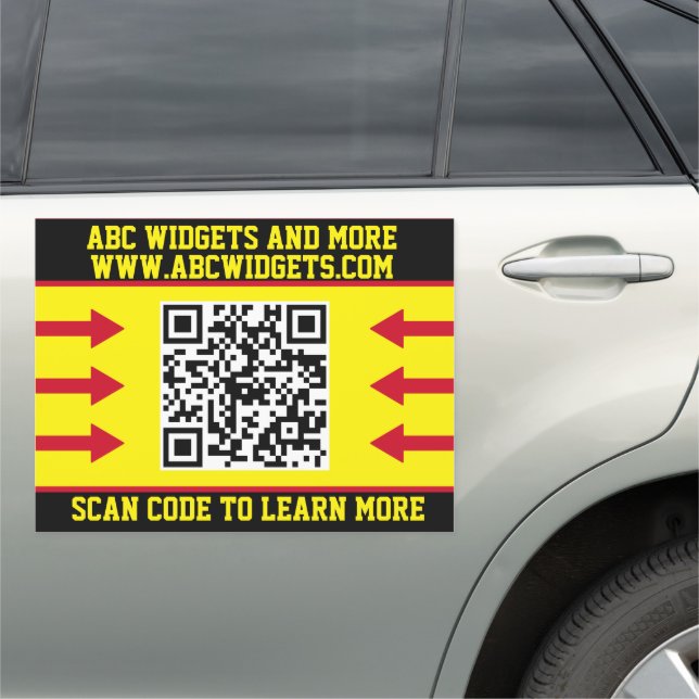 QR Code Advertising Marketing Business Car Car Magnet (In Situ)