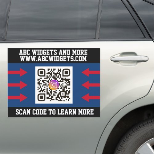 QR Code Advertising Marketing Business Car Magnet