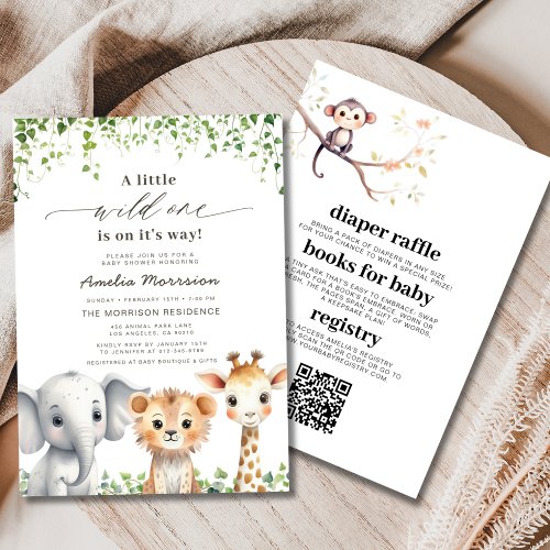 Safari baby shower invitation