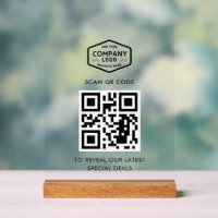 QR Code and Business Logo Minimalist